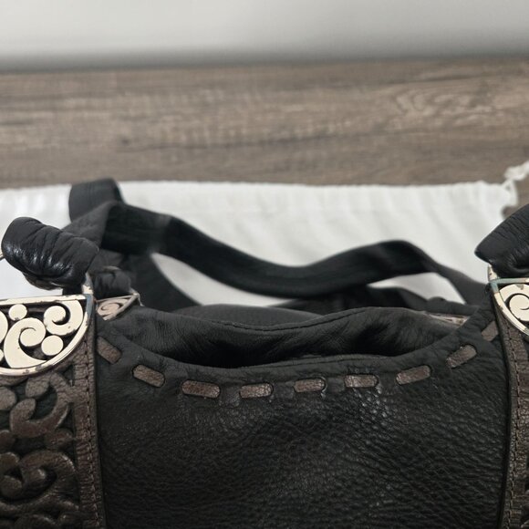 ✨ Brighton Black Leather Shoulder Bag ✨ - Picture 5 of 14